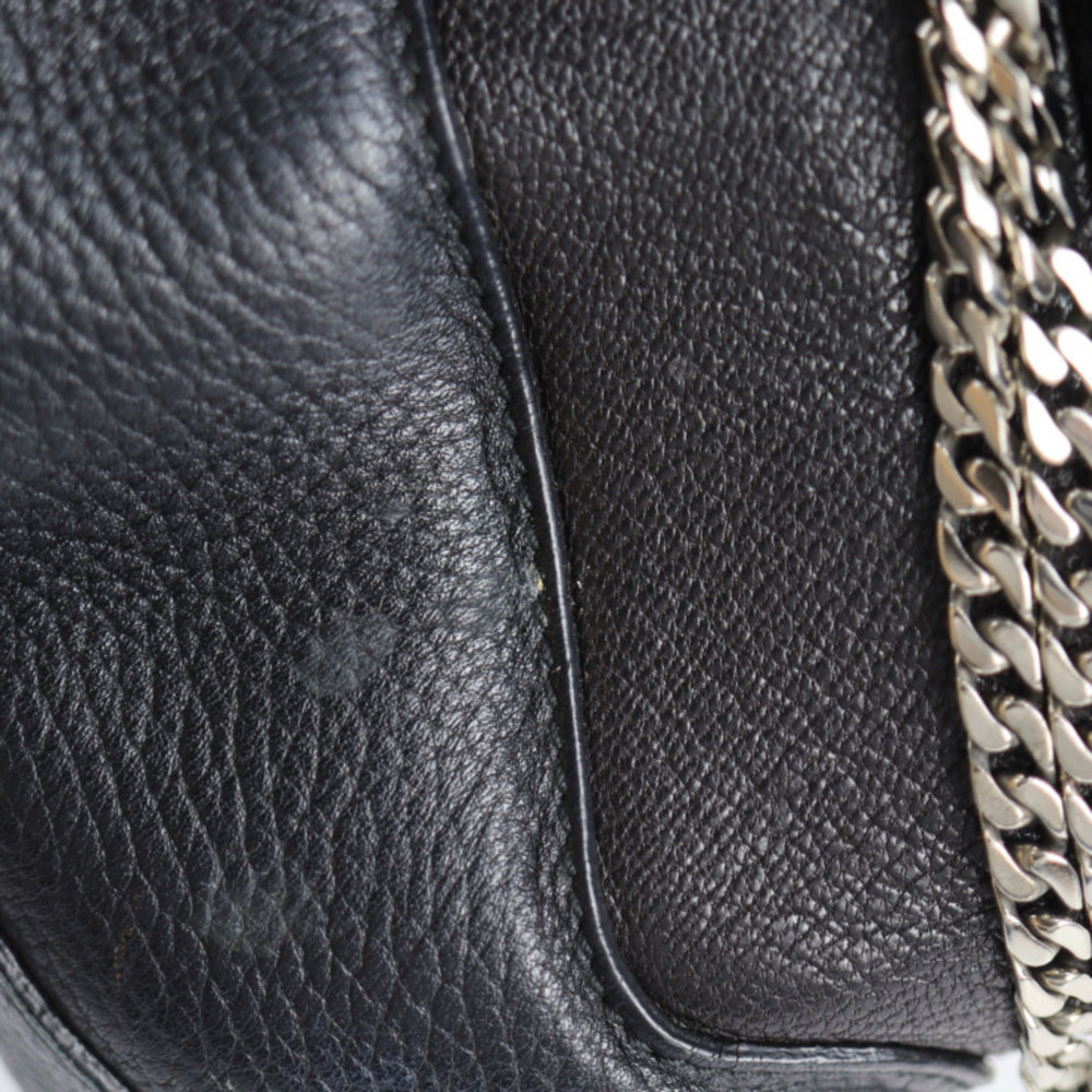 CARTIER Ladona shoulder bag L1000806 leather black dark brown chain semi-shoulde - Picture 7 of 9